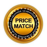 Price Match Guarantee Gold Label Sign Template vector