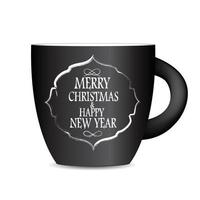 Abstract Beauty Christmas and New Year Coffee Cup. vector