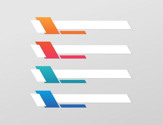 Modern lower third banner template