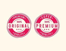 Original and premium distressed stamp for product or apparels vector