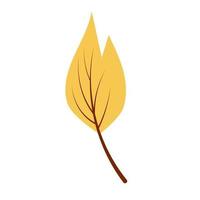 Autumn leaf in hand-drawn style vector