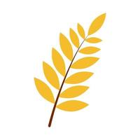 Twig with yellow autumn leaves vector