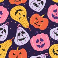 Hand-drawn seamless pattern for Halloween celebration. vector