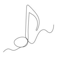 continuous line Minimal notation and musical symbols vector