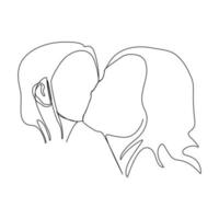 Mother and child kissing cheeks on Mother's Day vector