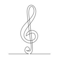 continuous line Minimal notation and musical symbols vector