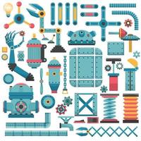 Set of parts for a machine or a robot