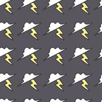 Retro seamless background with cloud lightning. Design for fabric vector