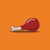 ala de pollo de comida rápida vector