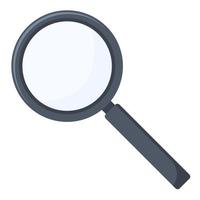 Flat illustration of magnifying glass reading lens vector