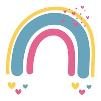 Cute rainbows doodle vector