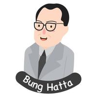 drs mohammad hatta illustration vector