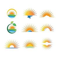 Sunset logo images vector