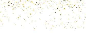 Celebration background template with confetti and gold ribbons. vector