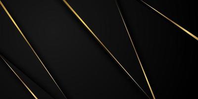 Abstract black and gold background poster with dynamic waves. vector