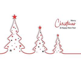 Merry christmas and happy new year background vector