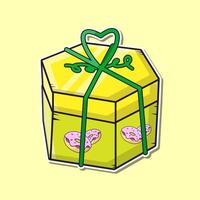 gift box sticker free vector