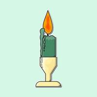 Burning candles dripping wax Vector