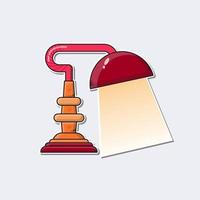A table lamp sticker on Vector