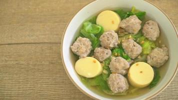 cabbage soup with mince pork and tofu egg video