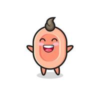 happy baby soap cartoon character vector