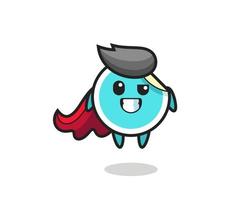 the cute sticker character as a flying superhero vector