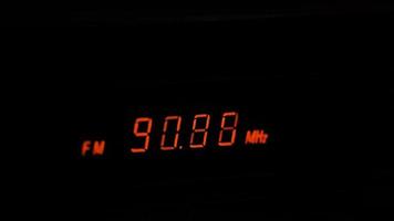 Display of a digital FM radio tuner video