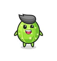 illustration of an cactus character with awkward poses vector