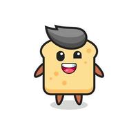 illustration of an bread character with awkward poses vector