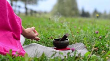 Yoga with Burning Incense