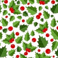 Abstract Beauty Christmas Berry Seamless Pattern Background. vector