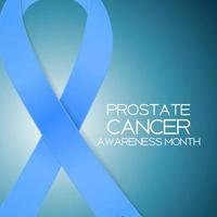 símbolo de la cinta azul del día mundial de concientización sobre el cáncer de próstata