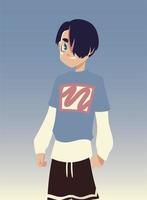 boy character youth culture fashion sport clothes vector