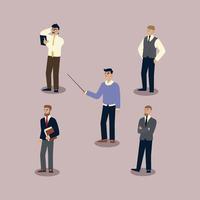 business team, group of people dressed in suit, business men and women vector