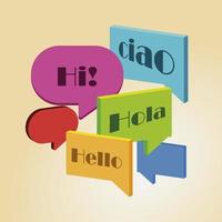 speech bubbles with different text color, talk bubbles collection vector