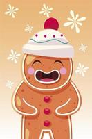 merry christmas gingerbread vector design