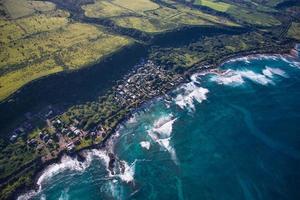 toma aérea de oahu hawaii foto