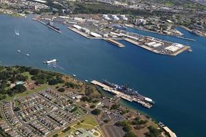 Aerial view of Pearl Harbor photo