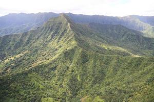 toma aérea de oahu hawaii foto