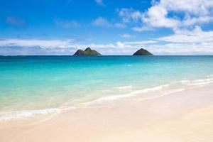 vista de la playa lanikai hawaii foto