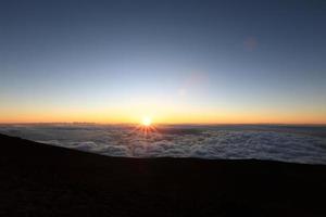 Sunset view from Haleakala Mui Hawaii photo