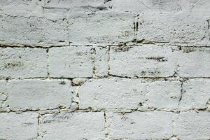 Texture of a brick wall with cracks and scratches photo