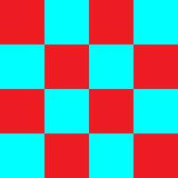 Simple Red Blue Square Cube Square Grid vector