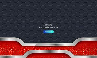 Luxurious dark background with carbon fiber hexagon texture vector