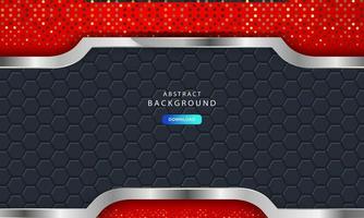 Luxurious dark background with carbon fiber hexagon texture vector