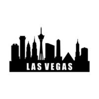 Las Vegas Skyline Illustrated On White Background vector