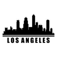 Los Angeles Skyline Illustrated On White Background vector