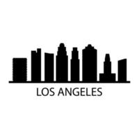 Los angeles skyline ilustrado sobre fondo blanco. vector