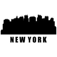 New York Skyline Illustrated On White Background vector