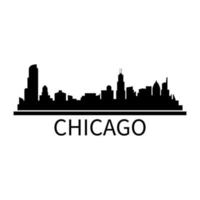 Chicago Skyline Illustrated On White Background vector